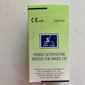 Silver Handled Acupuncture needle 100 pc with tube 0.25*25