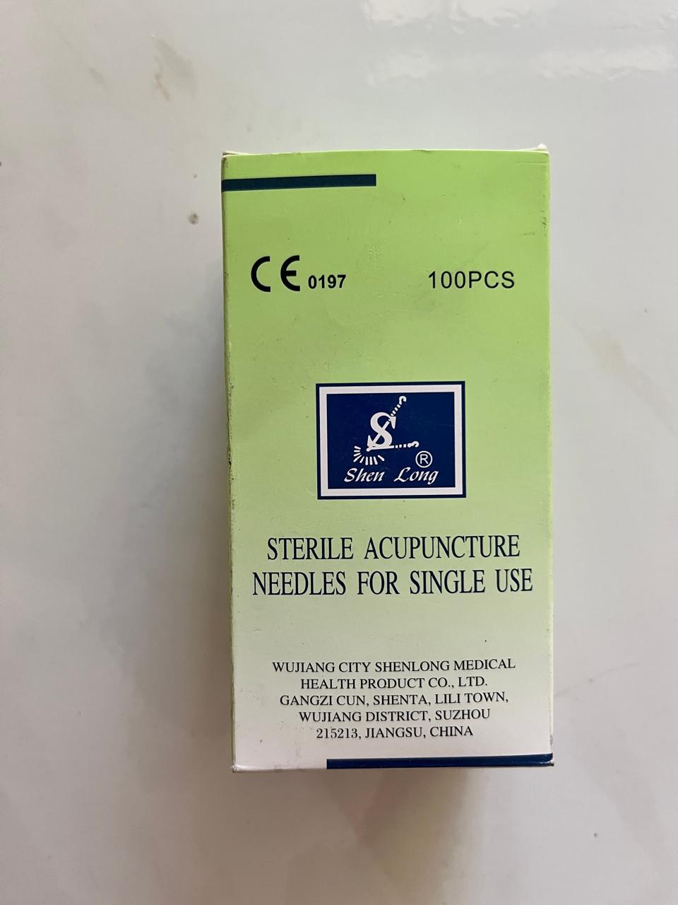 Silver Handled Acupuncture needle 100 pc with tube 0.25*25